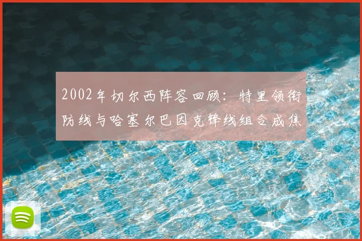 2002年切尔西阵容回顾：特里领衔防线与哈塞尔巴因克锋线组合成焦点
