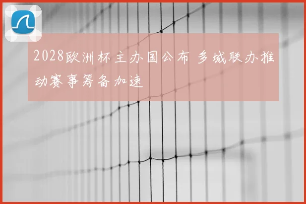 2028欧洲杯主办国公布 多城联办推动赛事筹备加速